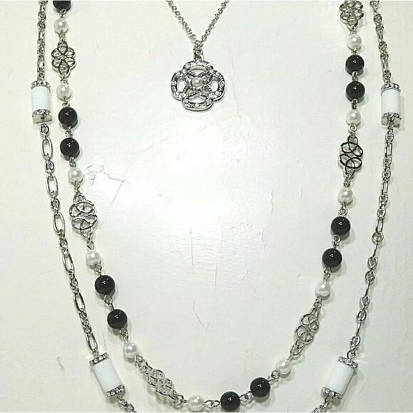 Beautiful Lia Sophia "MY GIRLS" Set of 3 Detachable Necklaces, Crystals, NWT - Picture 7 of 12